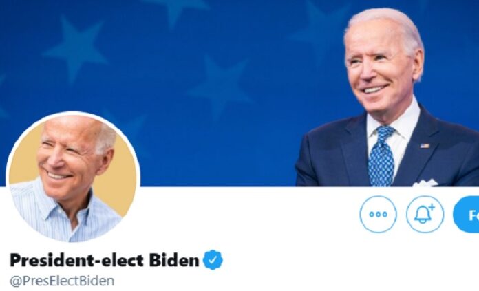 Biden presenta il nuovo account