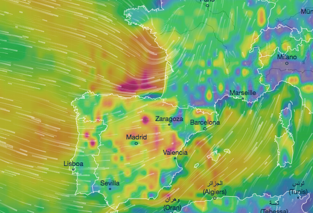 Maltempo Spagna – Allerta per la Tempesta Gaetan: venti oltre 100 km/h