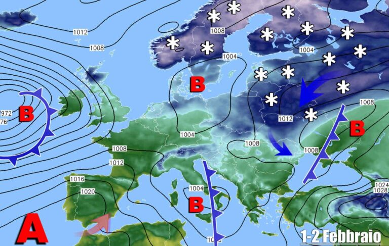 Meteo Europa – Gelo dalla Siberia verso il Nord Europa: in Italia giungerà aria mite