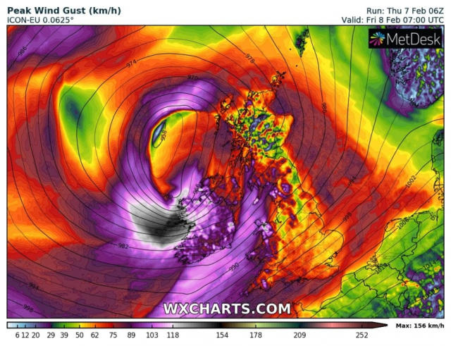 Meteo Europa – Tempesta di neve alimentata da venti ululanti dalla Siberia sulle Isole Britanniche