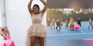 Serena Williams e la figlia ballano