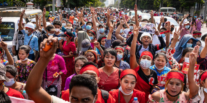 Proteste in Birmania