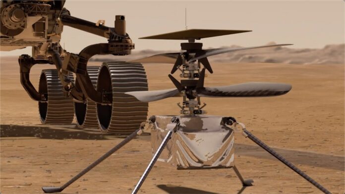 Ingenuity Mars decollo
