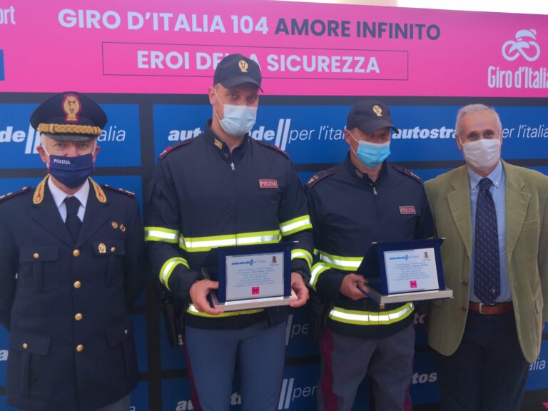 Polizia Stradale e Autostrade per l’Italia: premiati due ufficiali della Polstrada