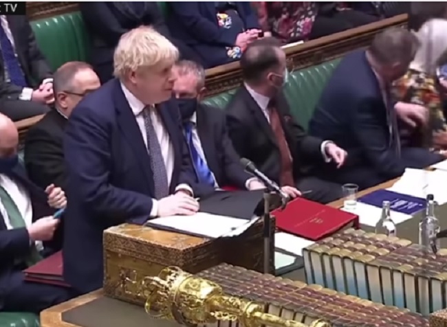 Boris Johnson parla di Partygate e Ucraina