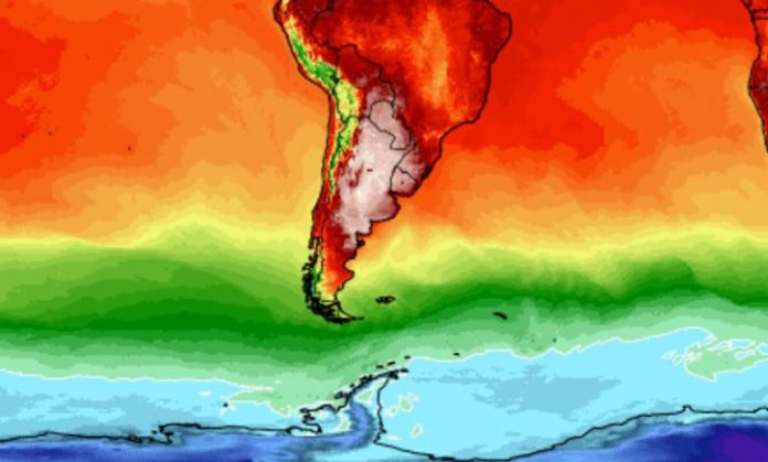 Caldo record in Sud America