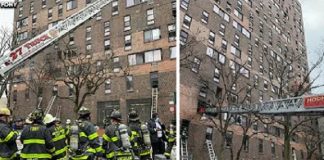 Incendio in un palazzo a New York