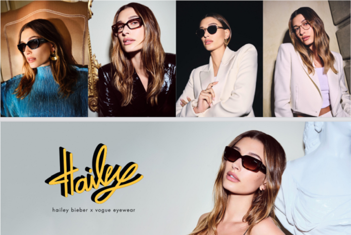 Hailey Bieber per Vogue Eyewear