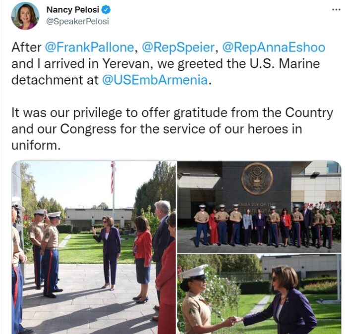 Nancy Pelosi visita l’Armenia