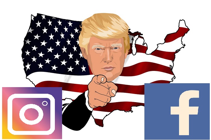 Trump: gli account Facebook e Instagram