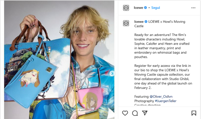 Collezione Loewe x Howl's Moving Castle