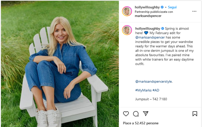 Tuta jeans Holly Willoughby