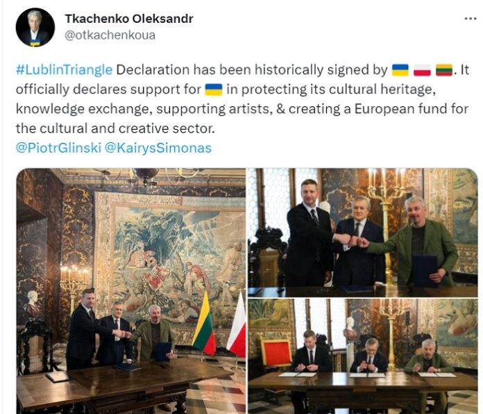 Polonia, Ucraina e Lituania firmano un accordo per proteggere la cultura ucraina