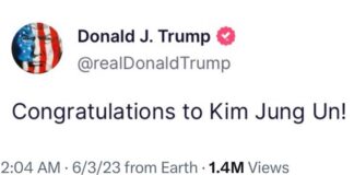 Trump si congratula con Kim Jong Un per OMS