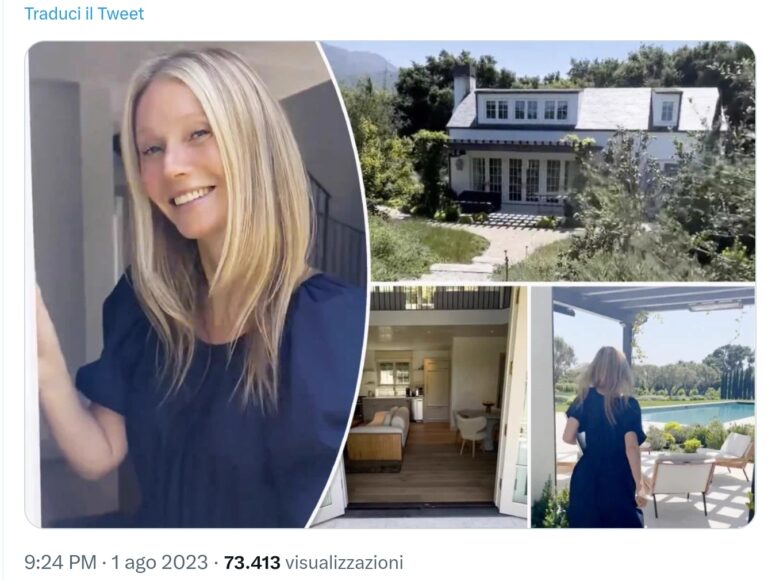 Gwyneth Paltrow: su Airbnb la dependance della sua villa da 3,8 milioni di sterline