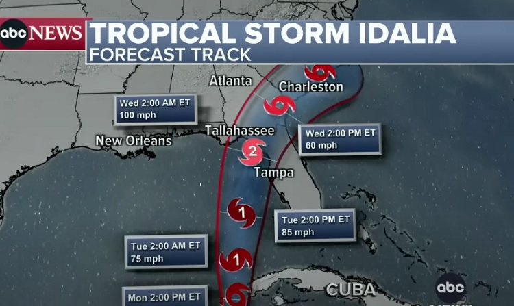 La tempesta tropicale Idalia colpirà la Florida