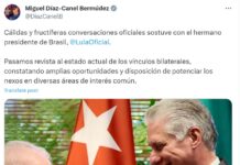 Lula incontra il presidente cubano