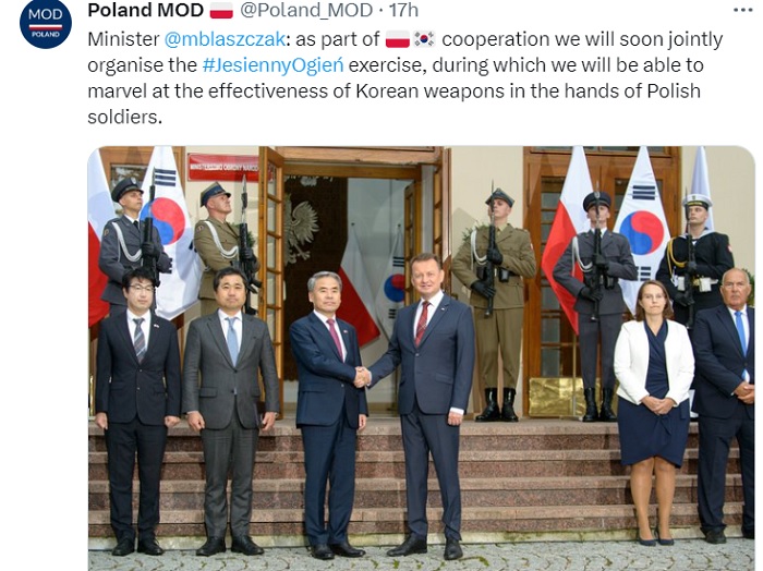 Polonia e Corea del Sud discutono di una maggiore cooperazione militare