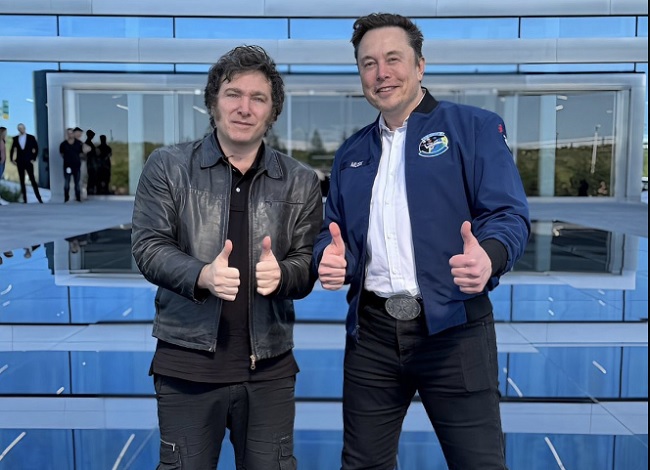 Il presidente argentino Milei incontra Elon Musk